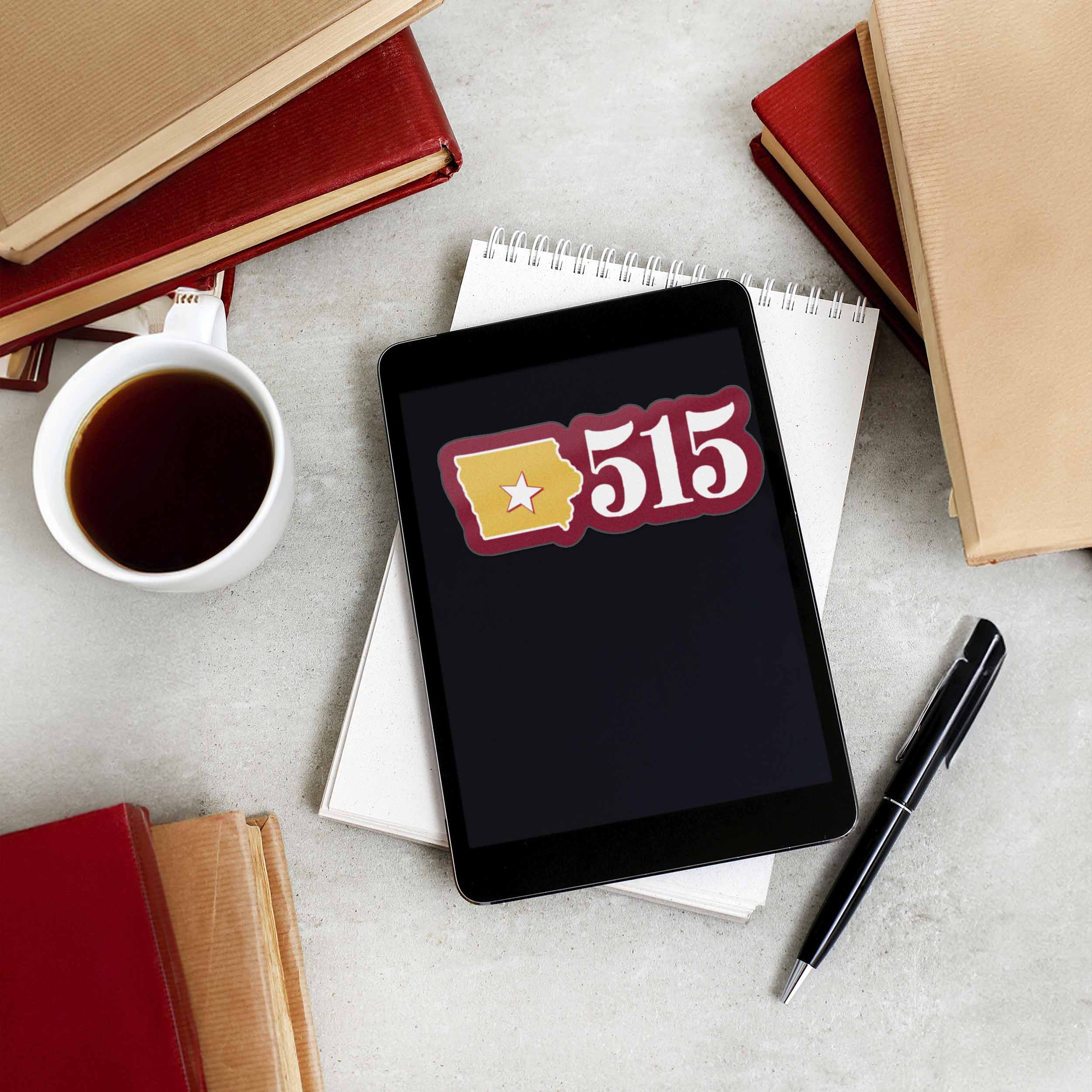Ames Iowa 515 Area Code Sticker - Cute Midwest Decals - Image 8