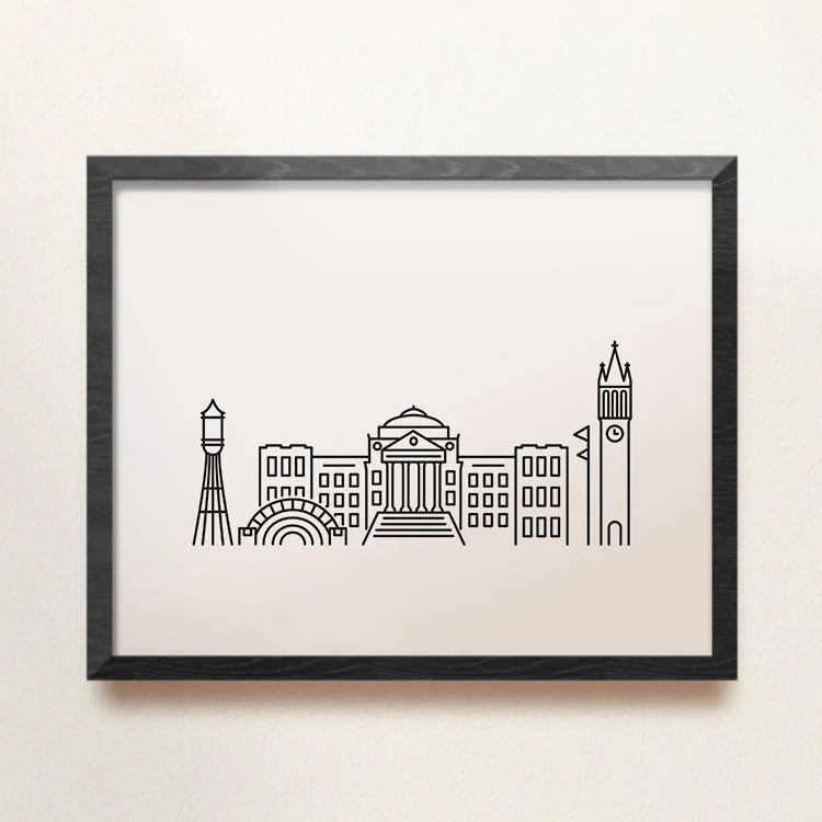 Ames, Iowa Skyline Line Art - Image 3