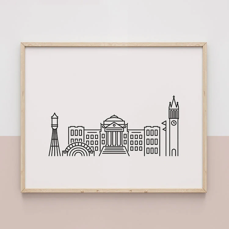 Ames, Iowa Skyline Line Art - Image 4