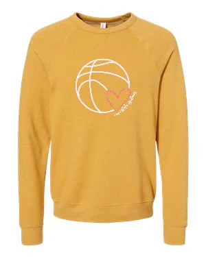 Basketball with Heart Fleece Crewneck Sweatshirt - Image 5