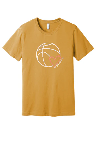 Basketball with Heart - Short Sleeve Tee - Image 4