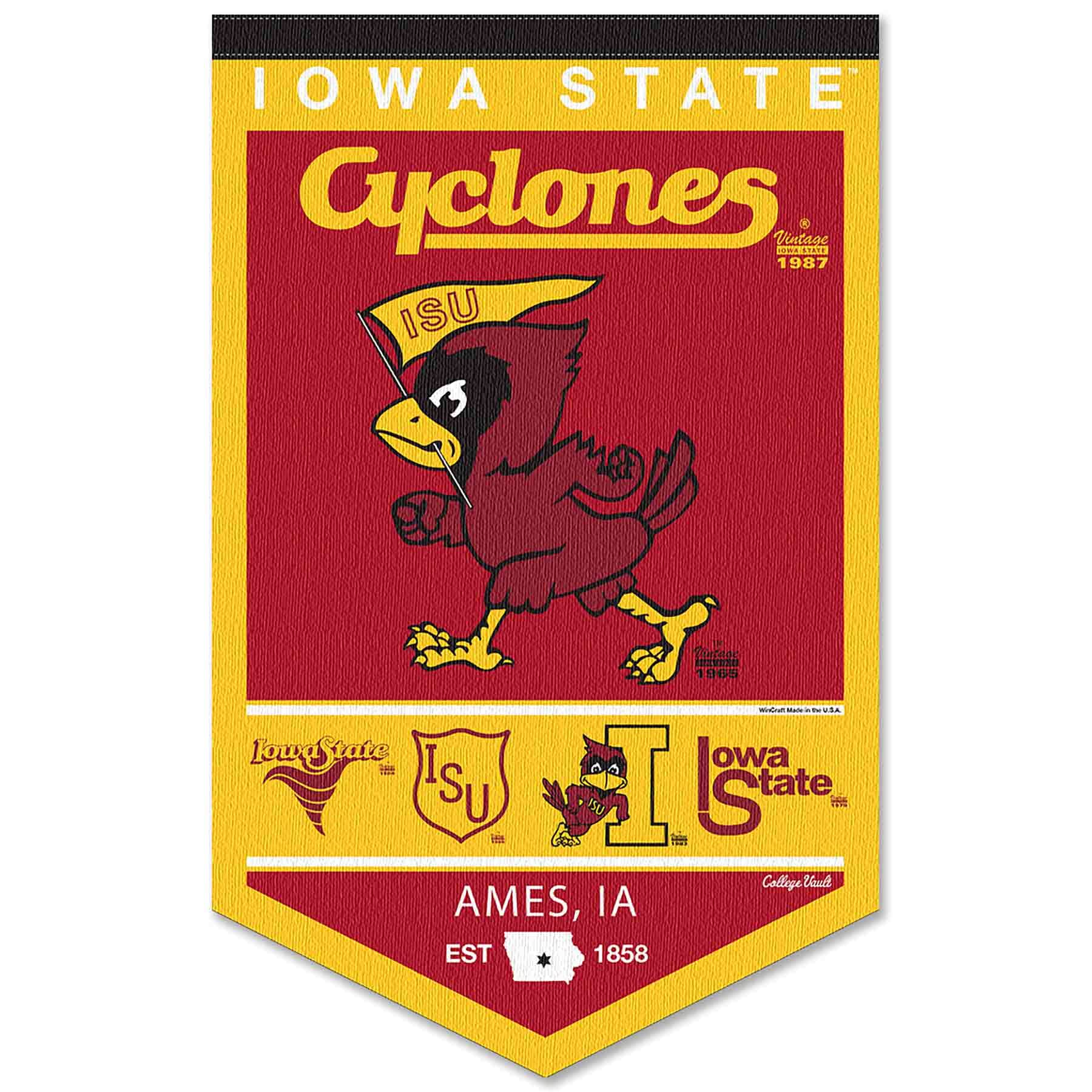 College Flags & Banners Co. Iowa State Cyclones Heritage History Banner Pennant