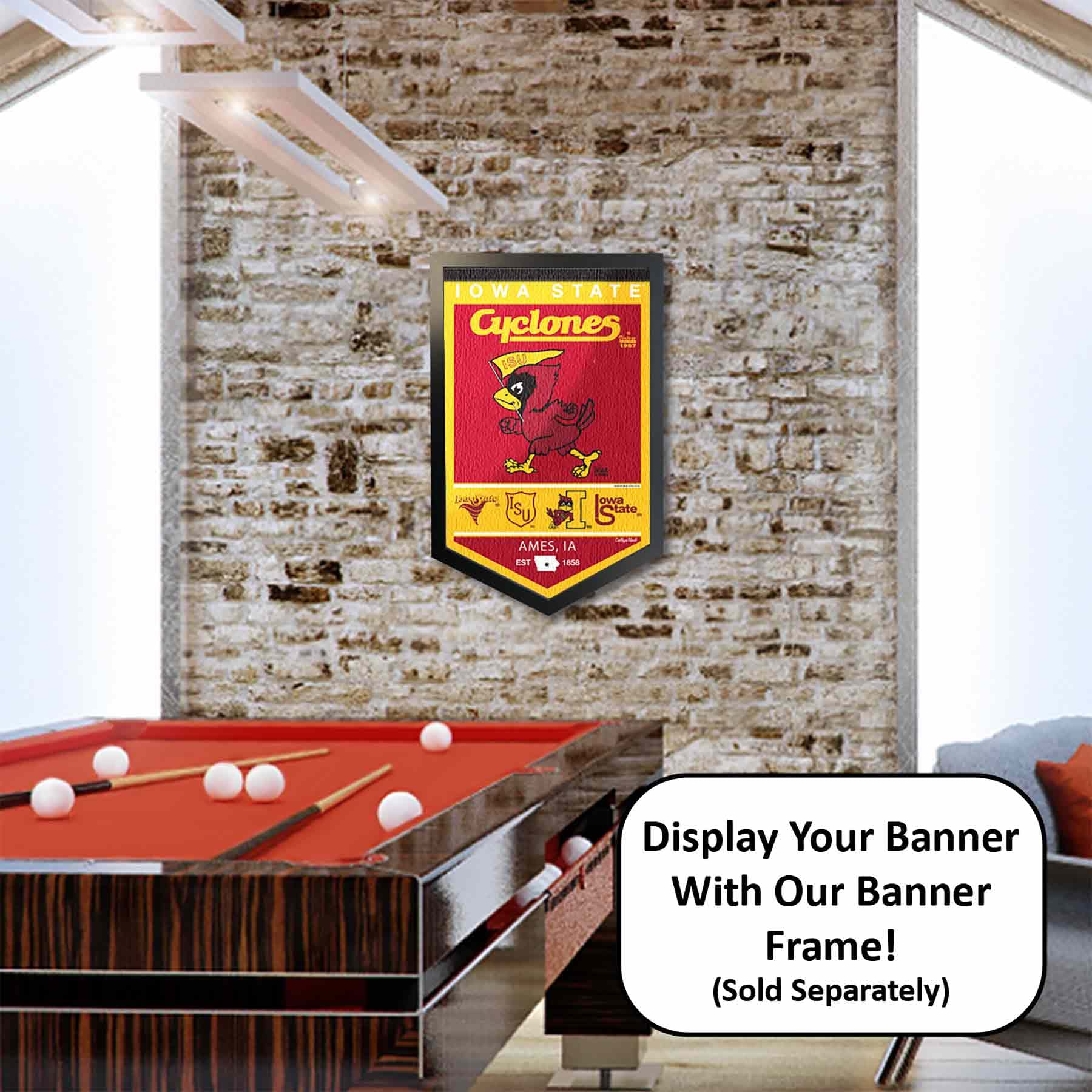 College Flags & Banners Co. Iowa State Cyclones Heritage History Banner Pennant - Image 2