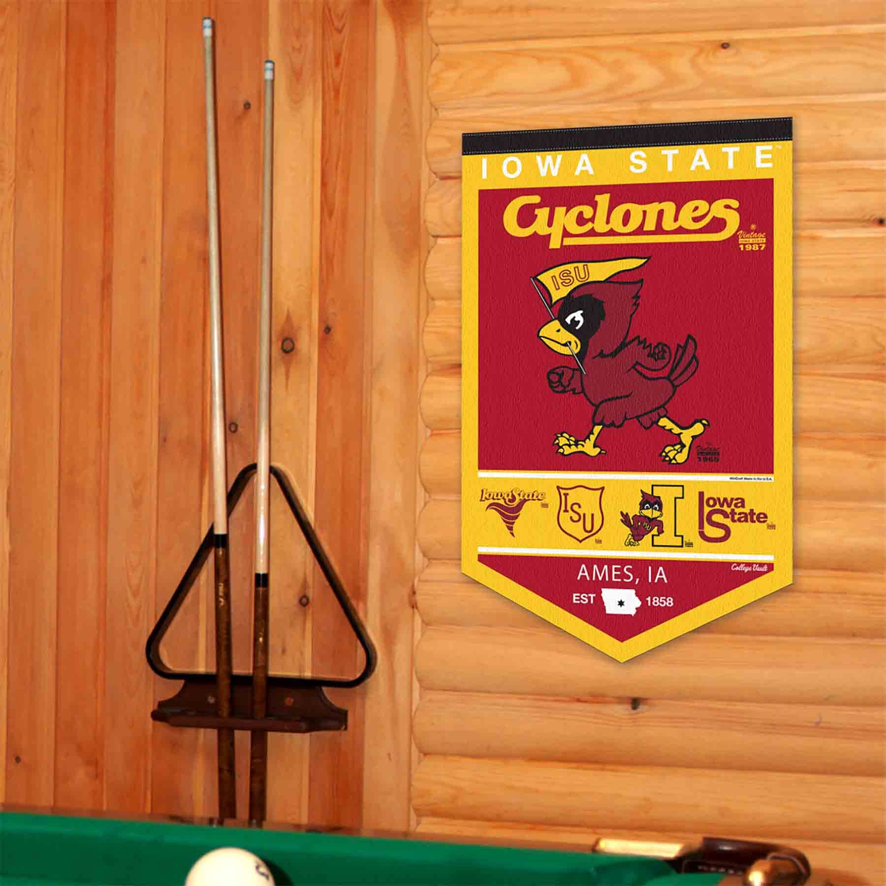 College Flags & Banners Co. Iowa State Cyclones Heritage History Banner Pennant - Image 5