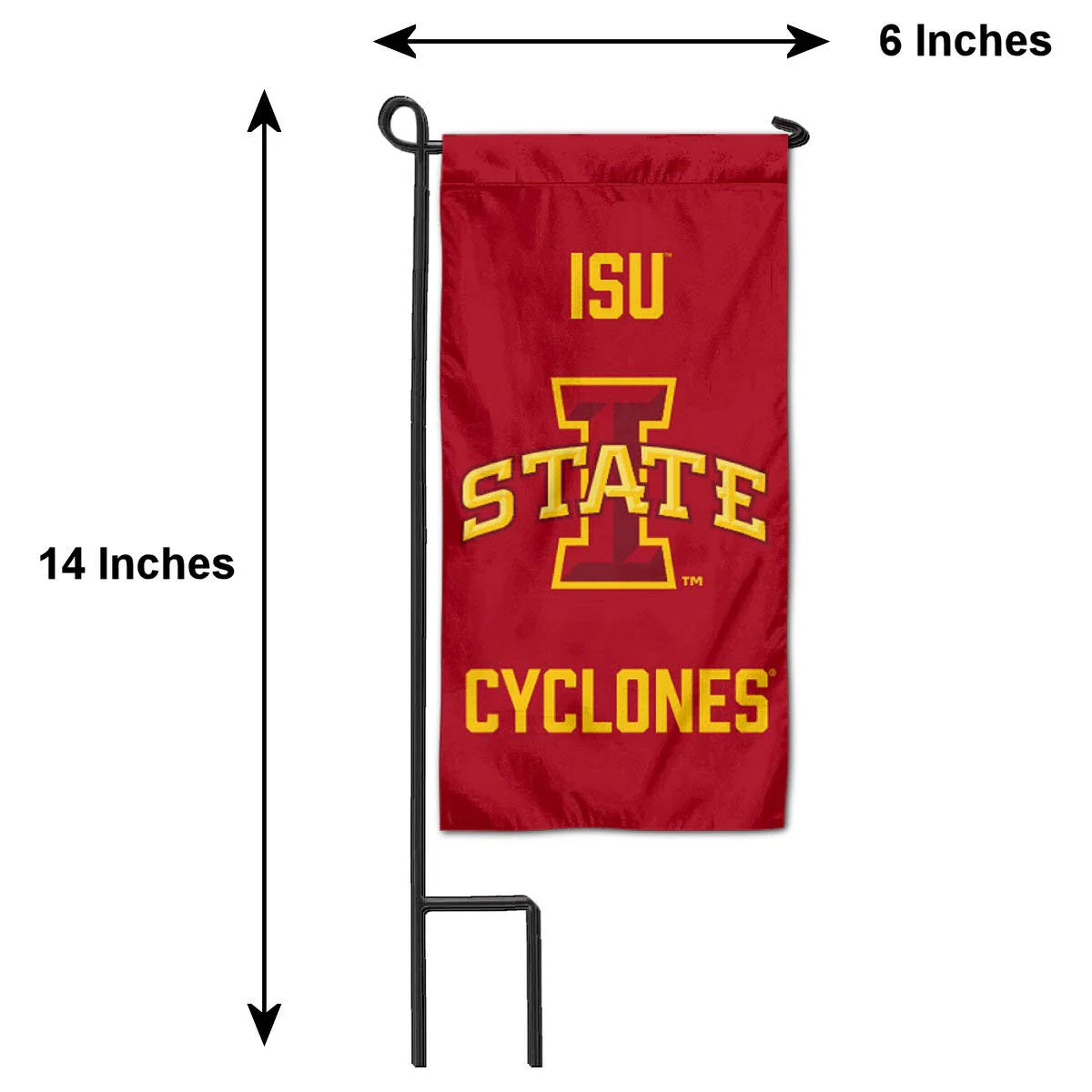 College Flags & Banners Co. Iowa State Cyclones Mini Garden and Flower Pot Flag Topper - Image 3