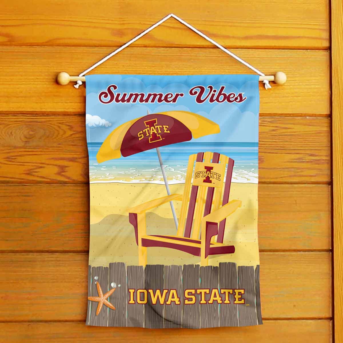 College Flags & Banners Co. Iowa State Cyclones Summer Season Vibes Double Sided Garden Yard Flag - Image 2