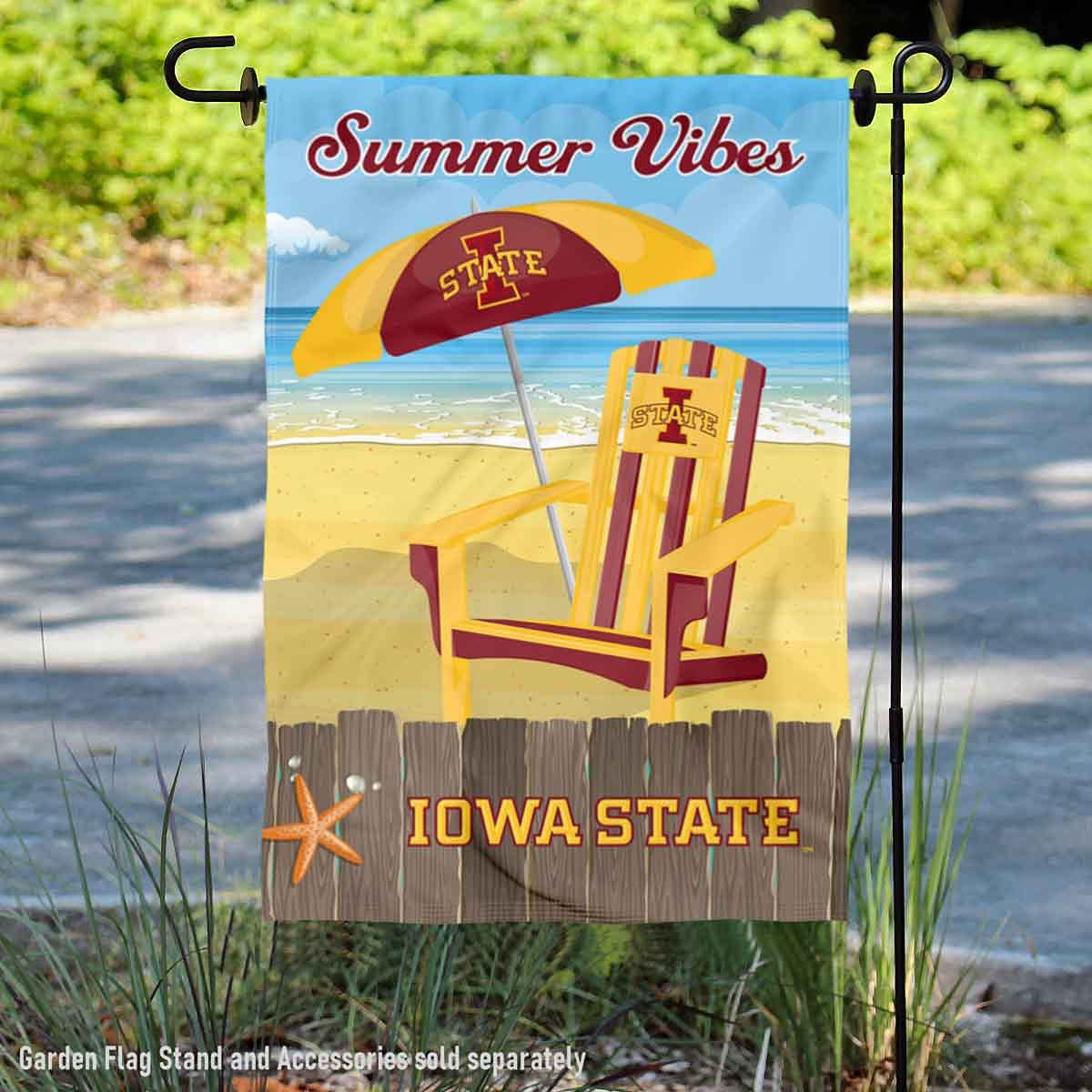 College Flags & Banners Co. Iowa State Cyclones Summer Season Vibes Double Sided Garden Yard Flag - Image 4