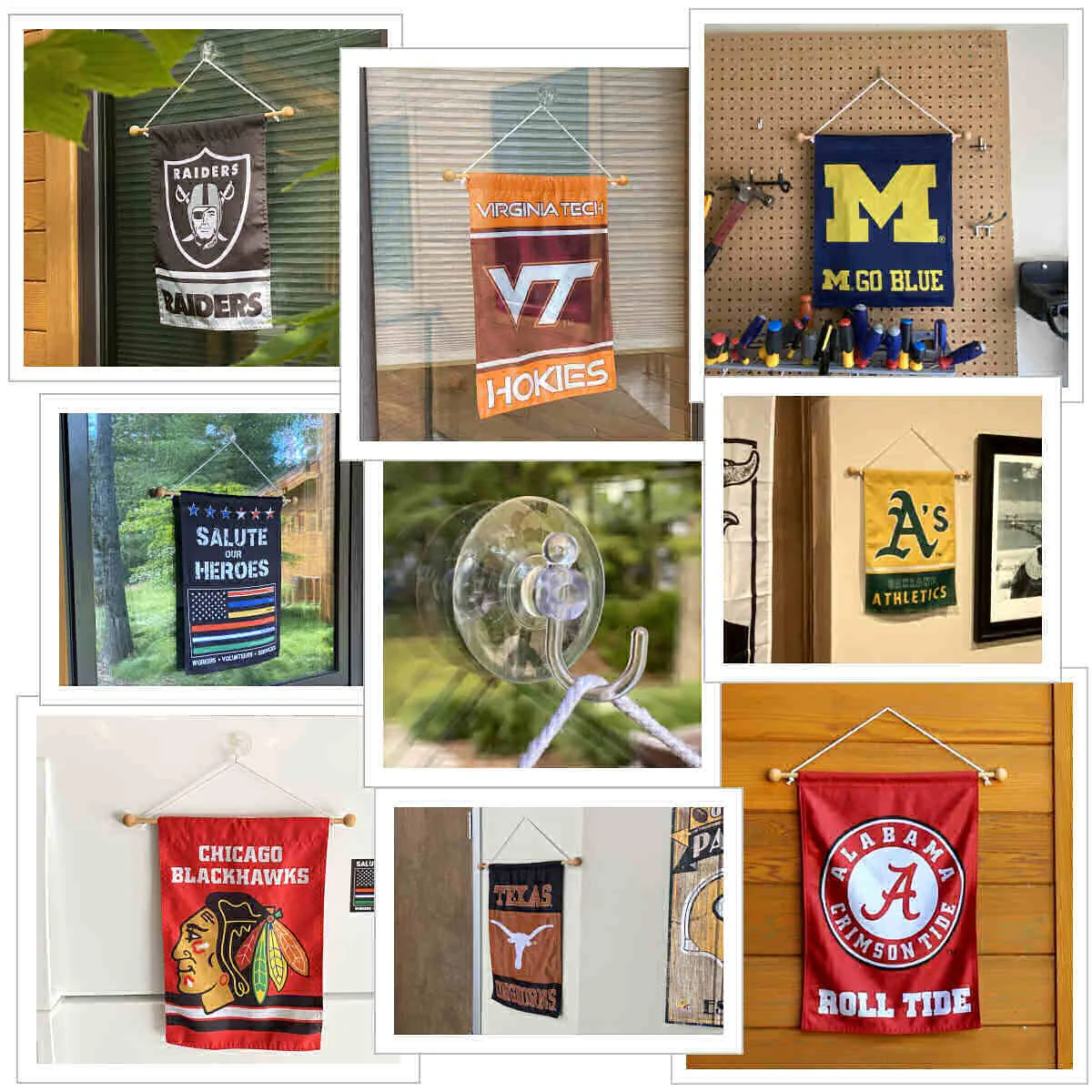 College Flags & Banners Co. Iowa State Cyclones Window Wall Banner Hanging Flag with Suction Cup - Image 2