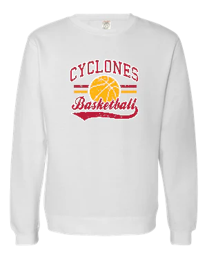 Cyclones Basketball Retro Stripe Midweight Crewneck Sweatshirt