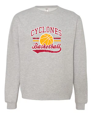 Cyclones Basketball Retro Stripe Midweight Crewneck Sweatshirt - Image 2
