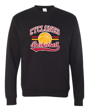 Cyclones Basketball Retro Stripe Midweight Crewneck Sweatshirt - Image 3