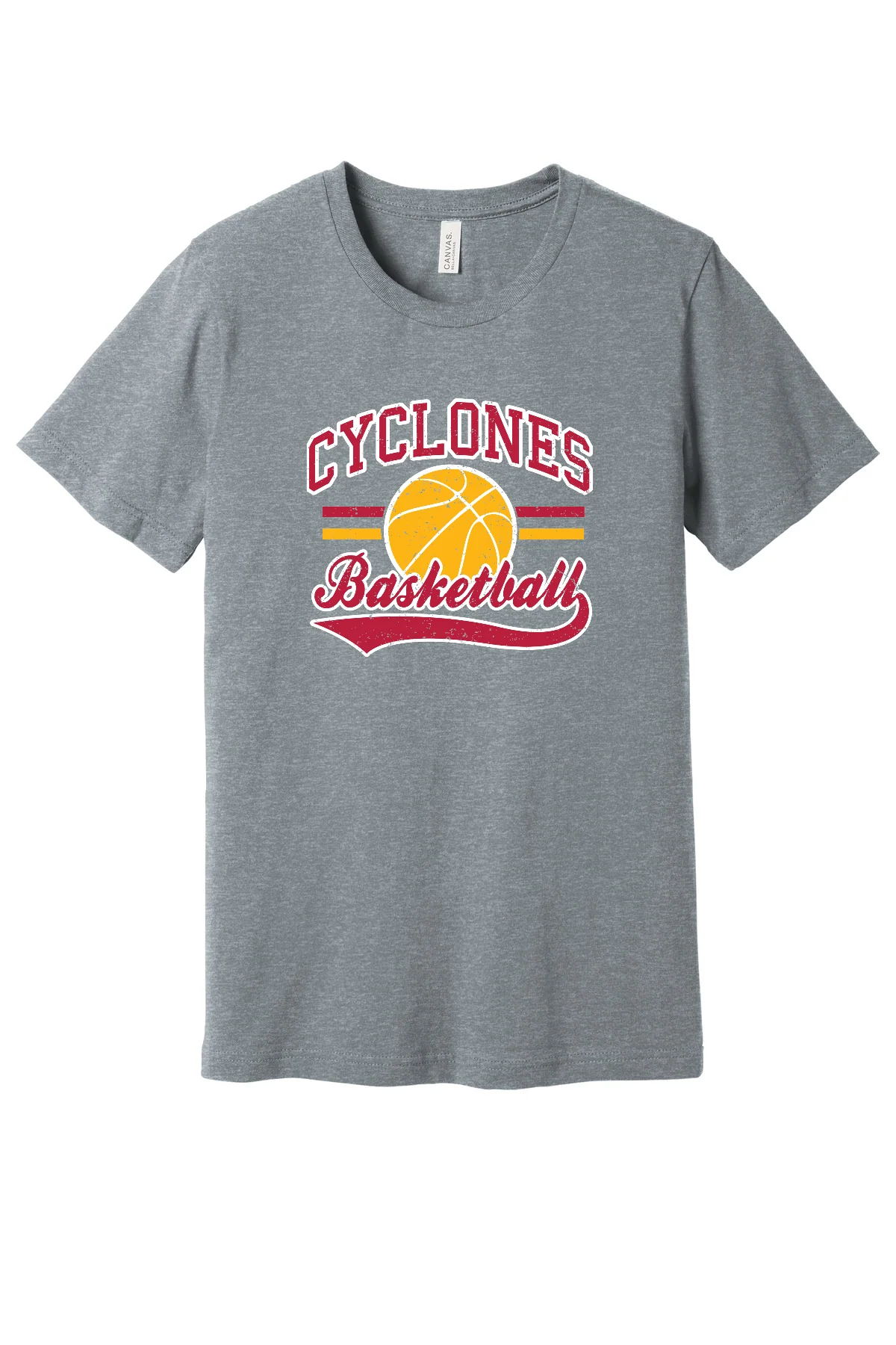 Cyclones Basketball Retro Stripe Short Sleeve Tee - Image 2