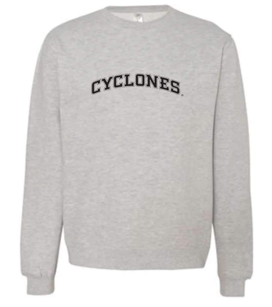 Cyclones Block Script - Midweight Crewneck Sweatshirt - Image 2