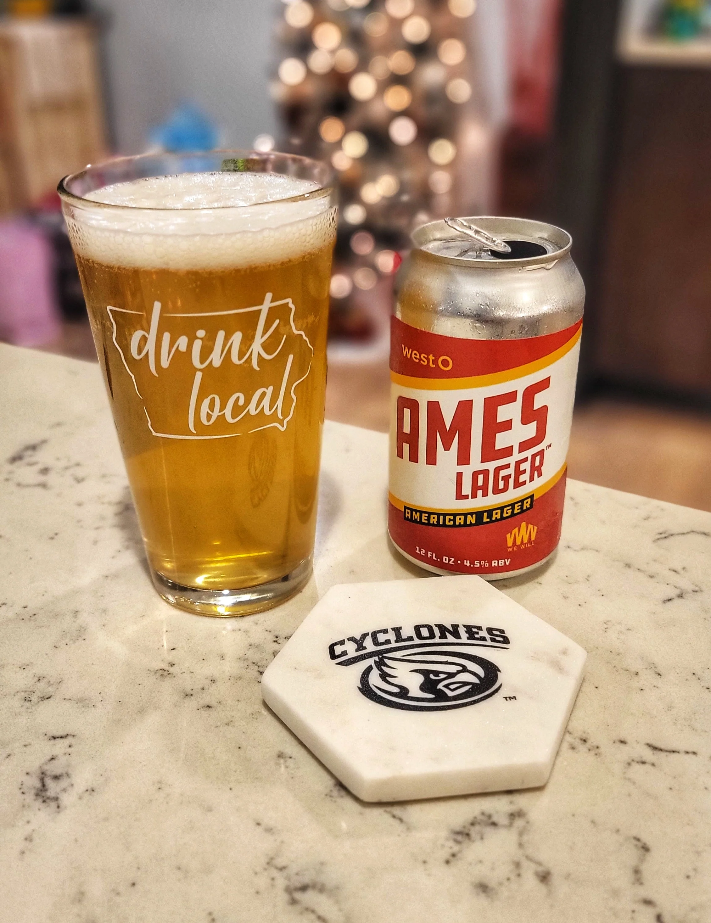 Drink Local Iowa Pint Glass - Image 2