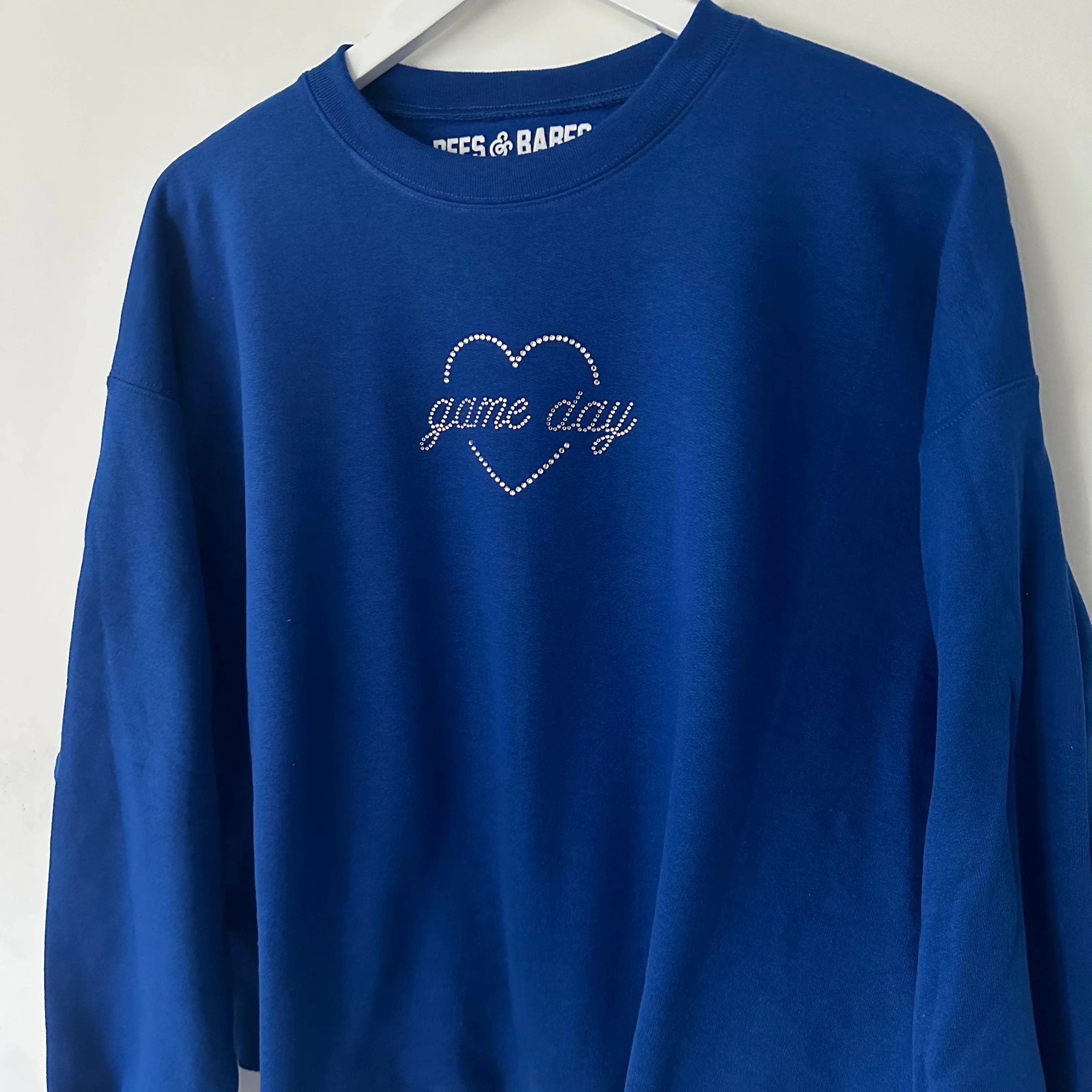 GAME DAY SHINE ♡ cropped rhinestone sweatshirt - Image 7