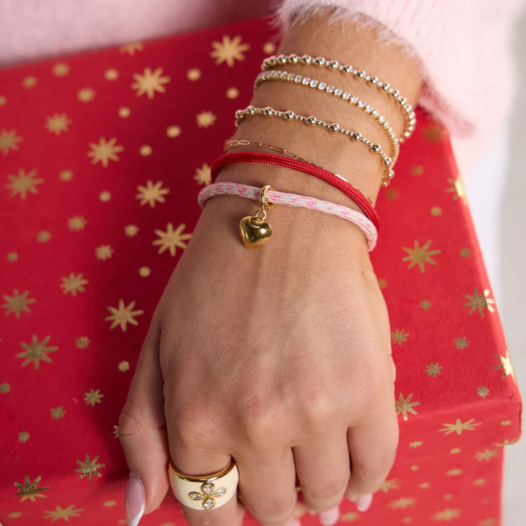 Gold Puffy Heart Charm - Image 2
