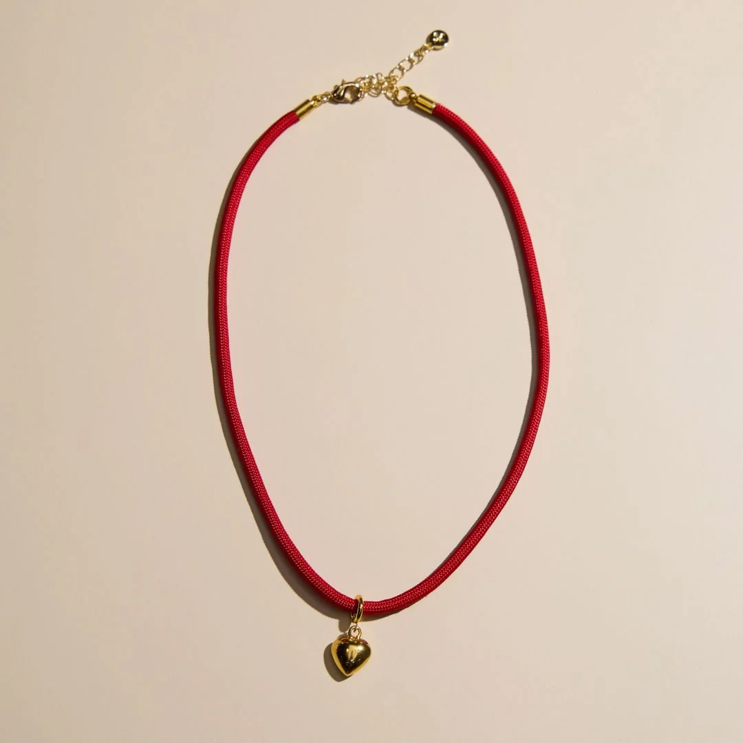 Gold Puffy Heart Charm - Image 5