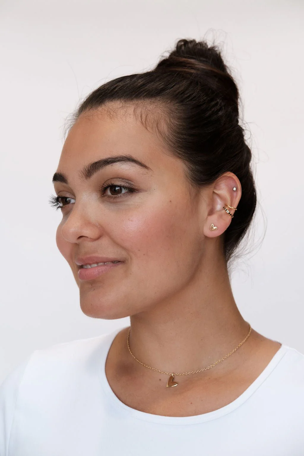 Gold Sweetheart Studs - Image 3