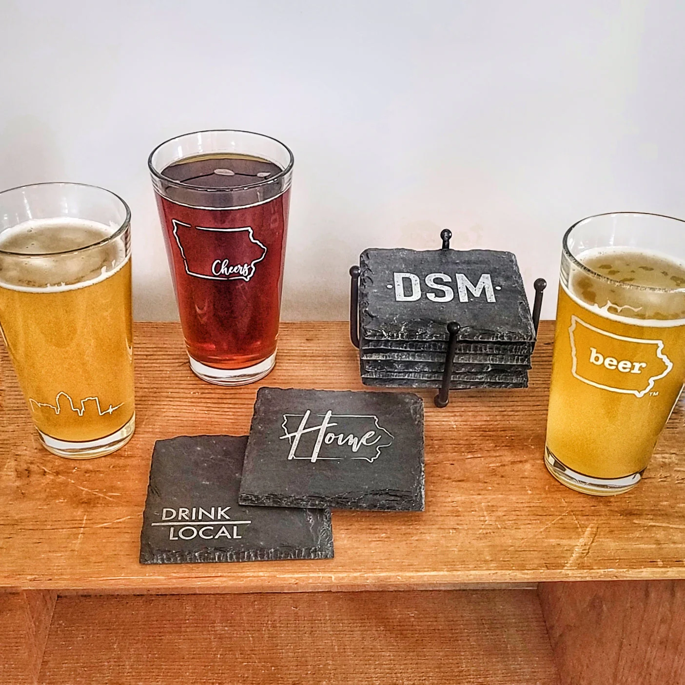 Iowa Beer Pint Glass - Image 6