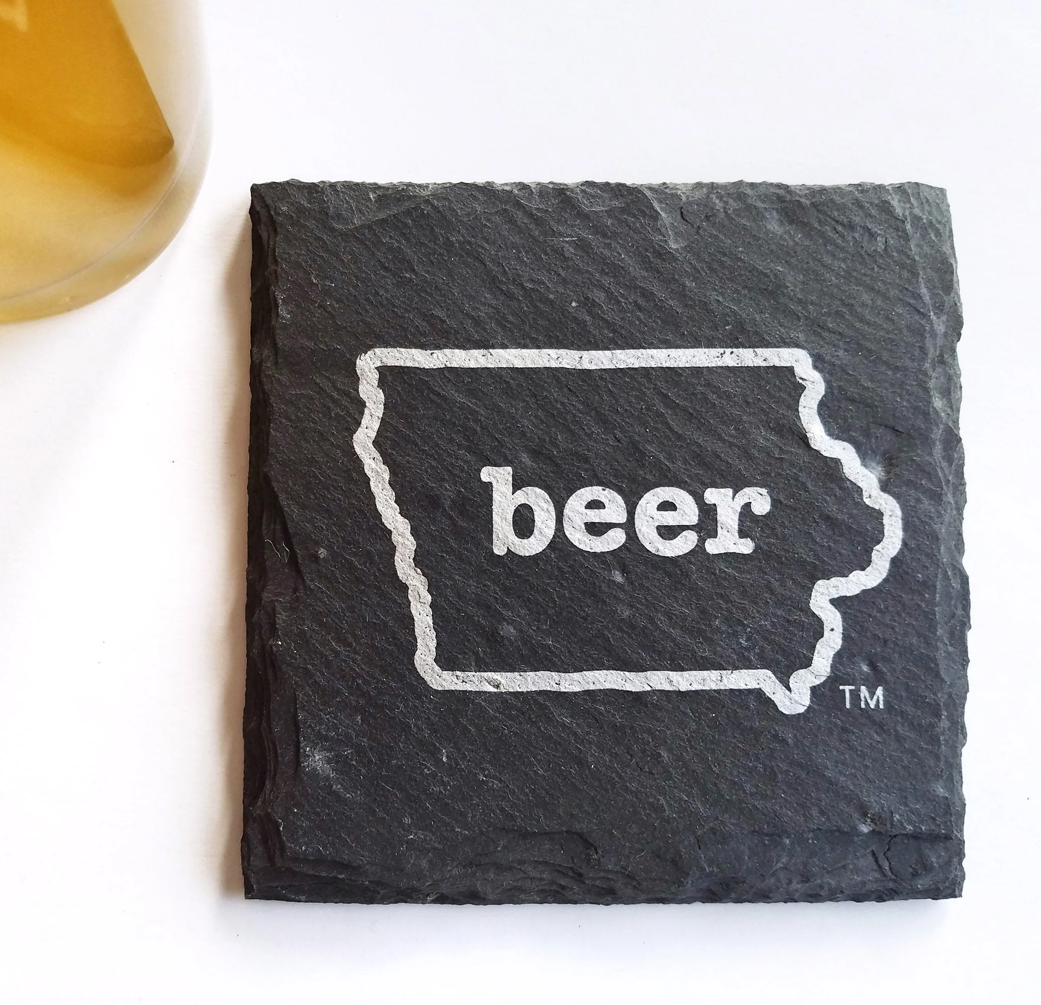 Iowa Craft Beer Tent Slate Coaster