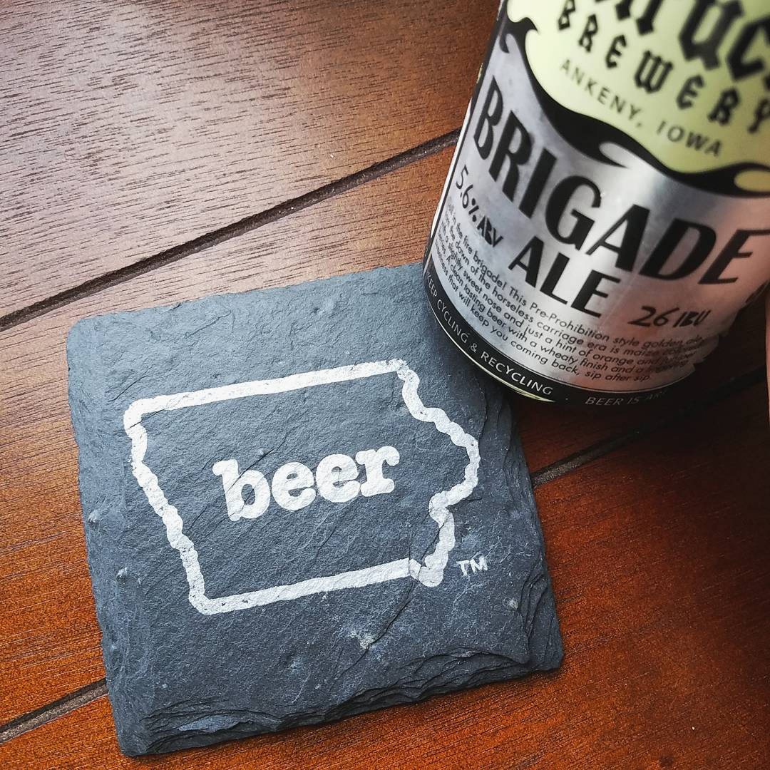 Iowa Craft Beer Tent Slate Coaster - Image 5