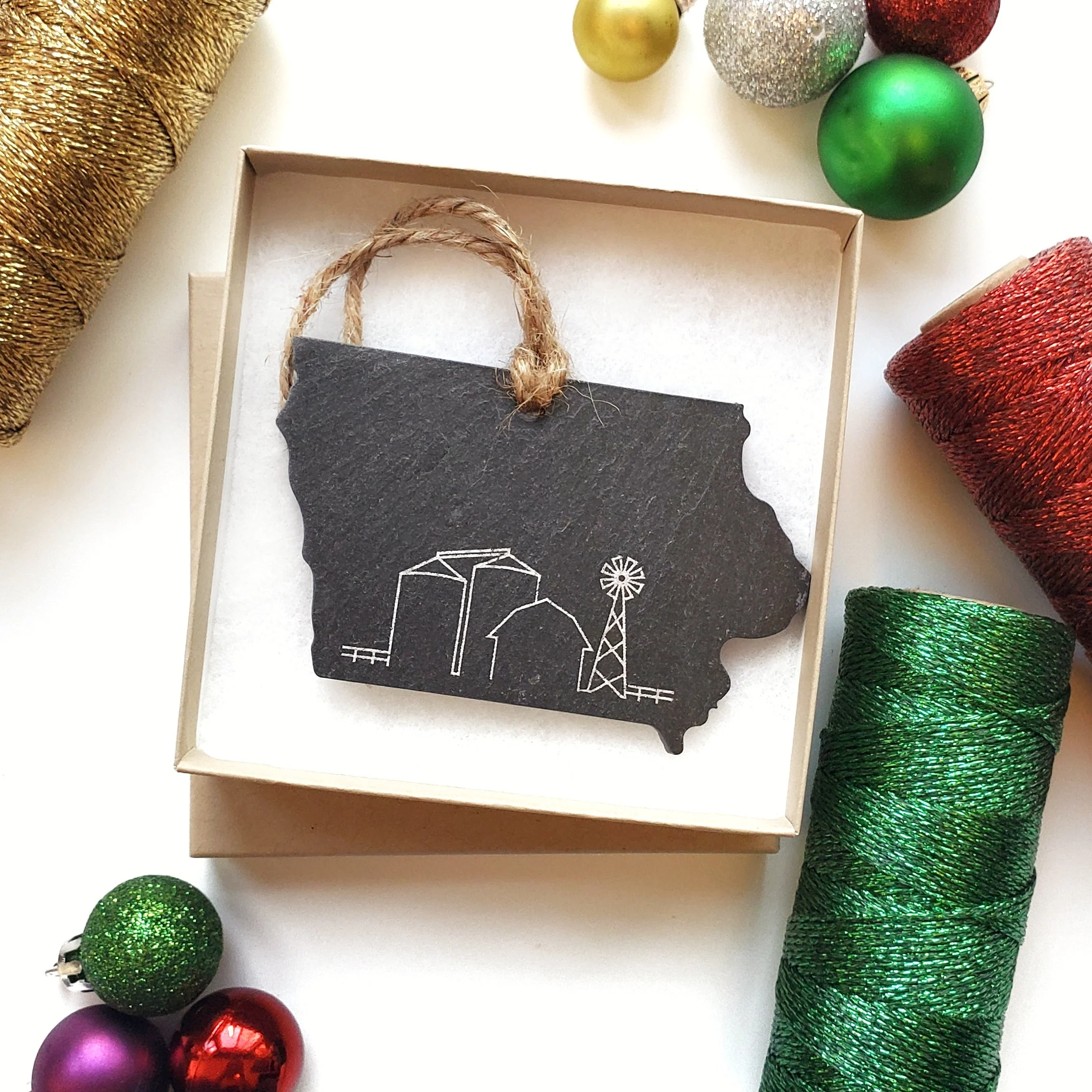 Iowa Home Slate Ornament - Image 5