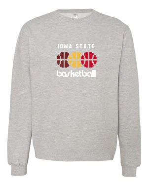 Iowa State Basketball Trio Midweight Crewneck Sweatshirt