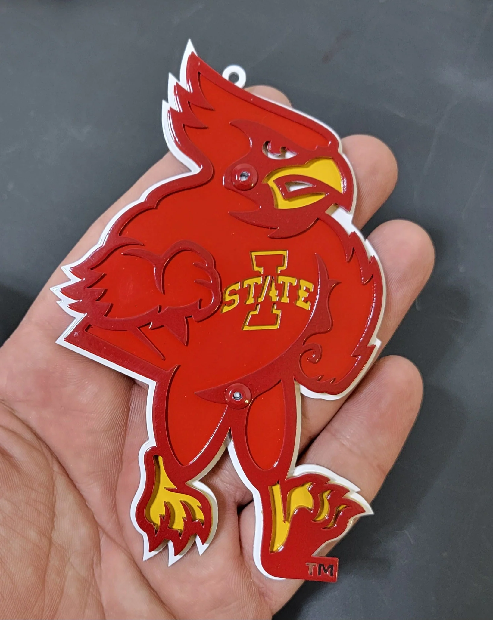 Iowa State Cyclones Cy The Mascot Current Logo Magnet/Ornament - Image 2
