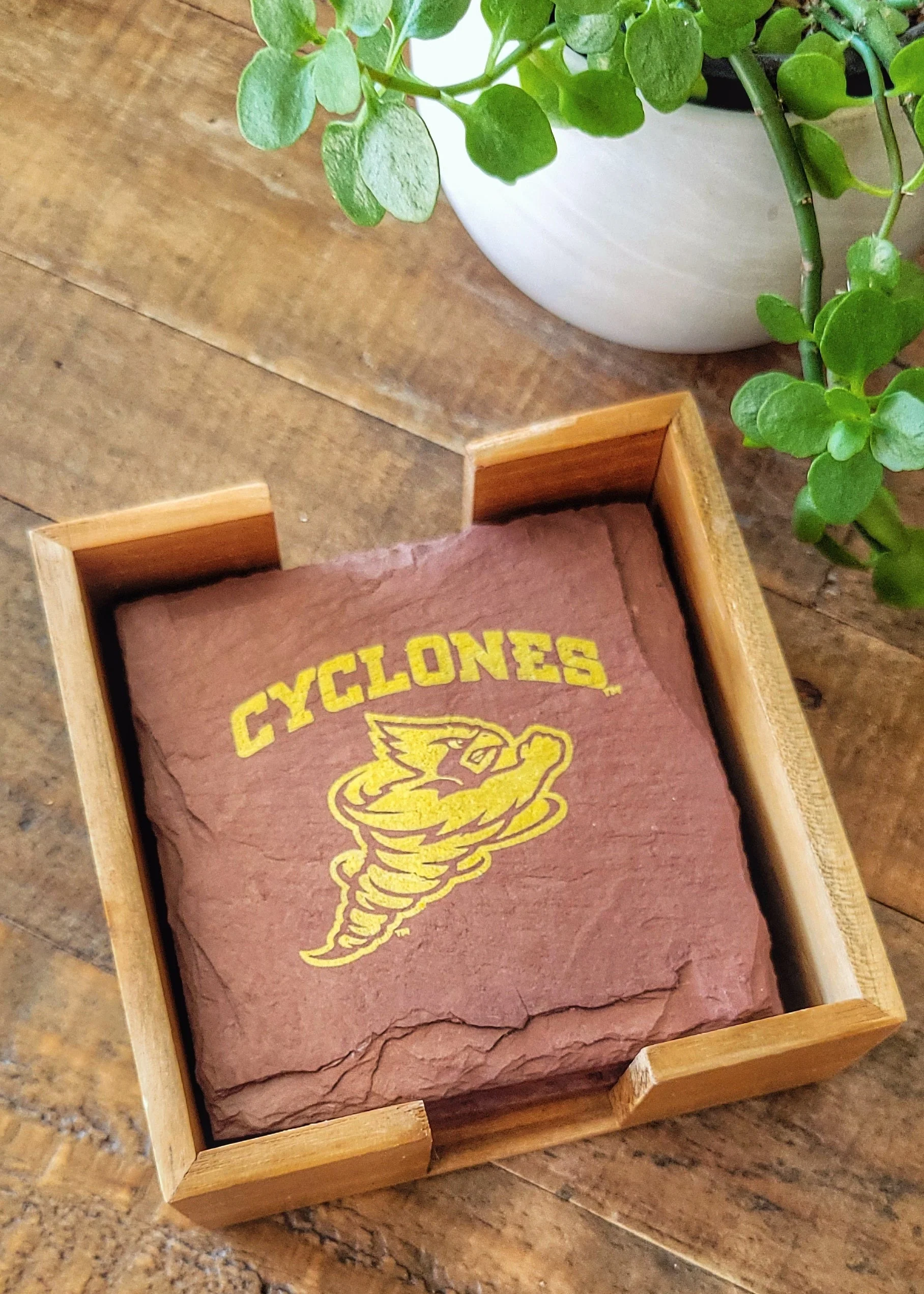 Iowa State Cyclones Cynado Slate Coaster - Image 3