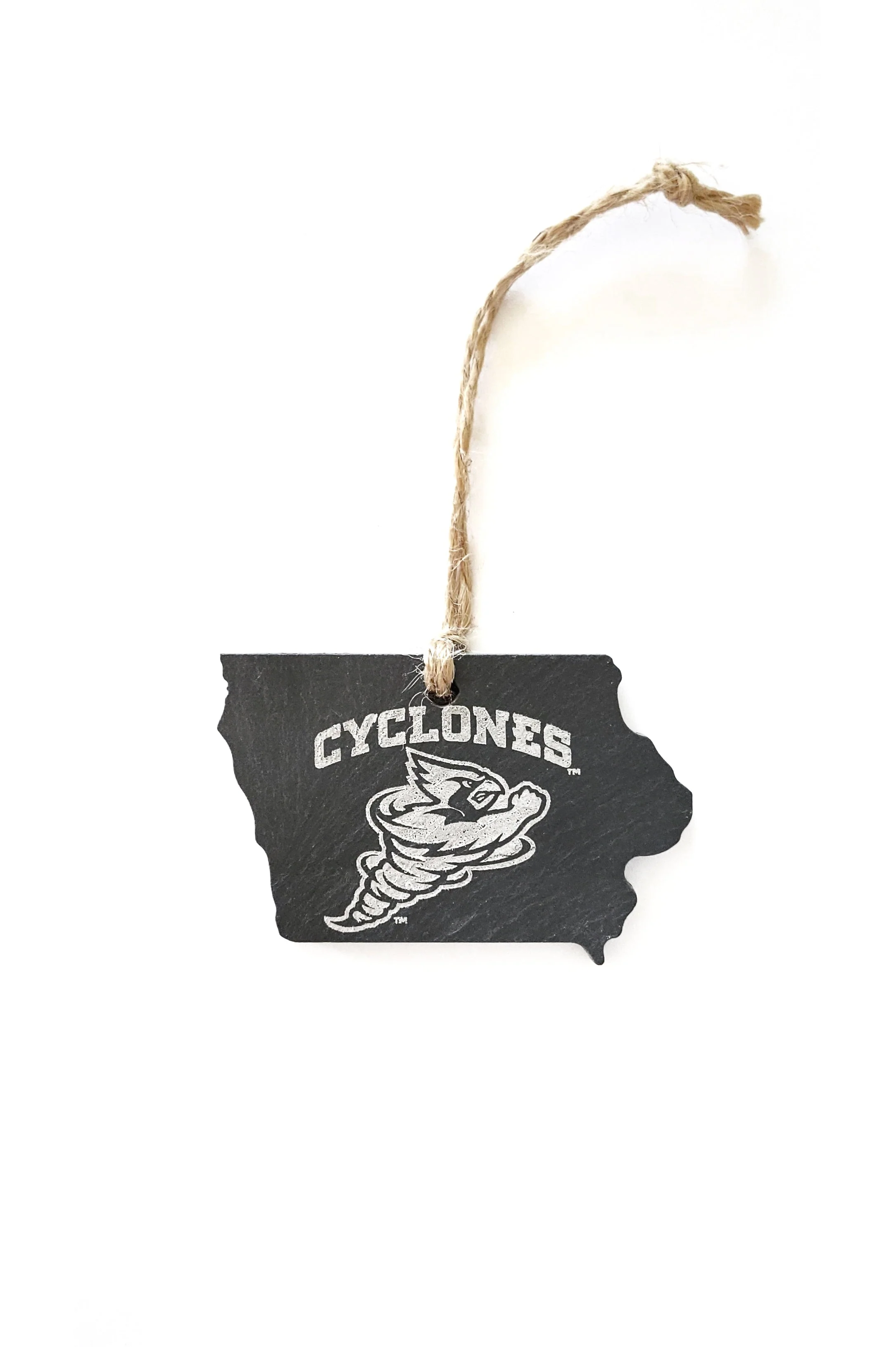 Iowa State Cyclones Cynado Slate Ornament - Image 3
