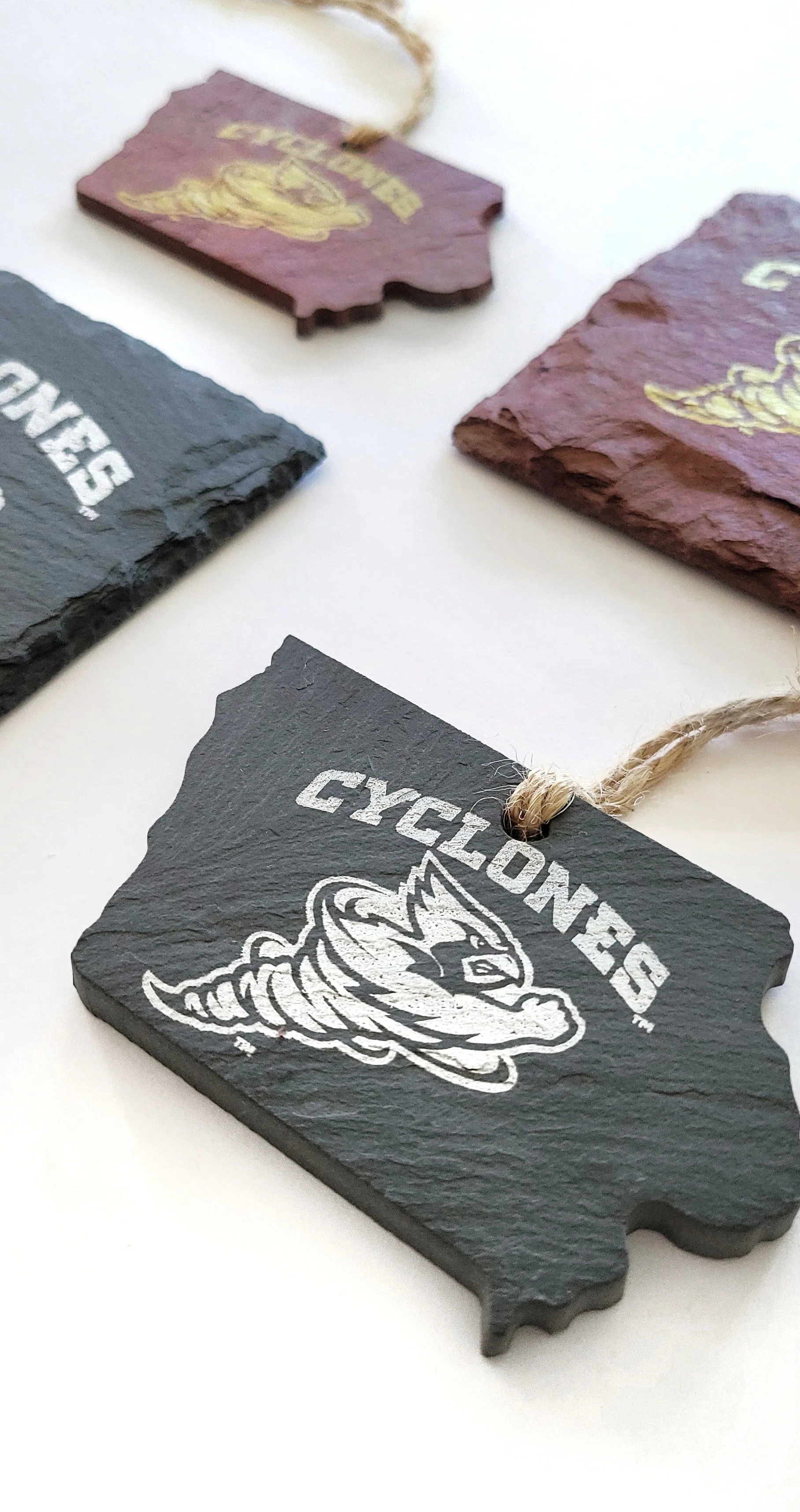 Iowa State Cyclones Cynado Slate Ornament - Image 4