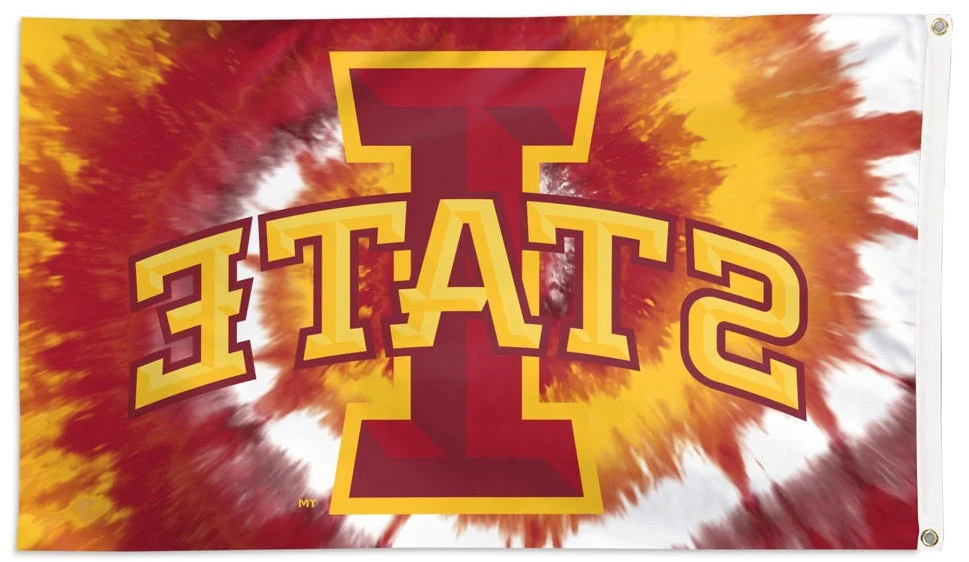 Iowa State Cyclones Flag 3x5 Tie Dye Peace - Image 2