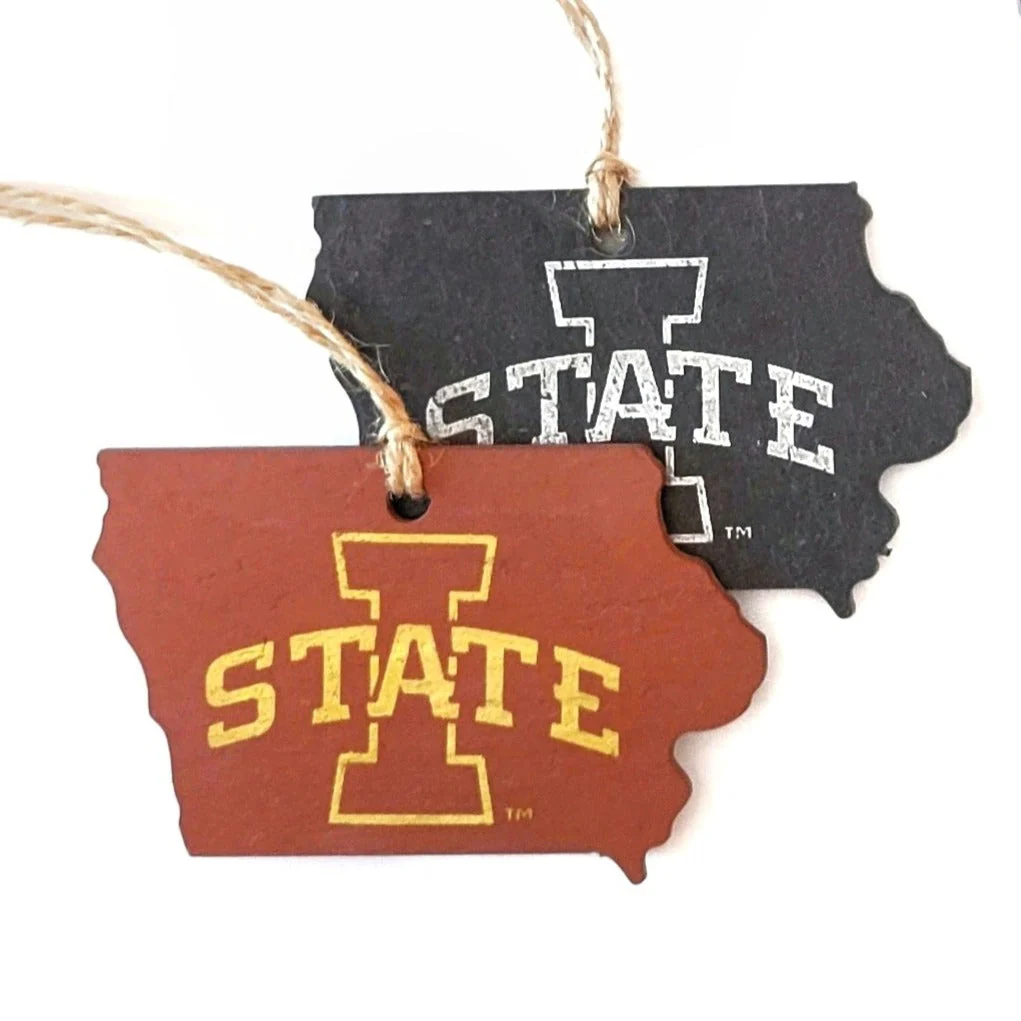 Iowa State Cyclones I-State Slate Ornament - Image 2