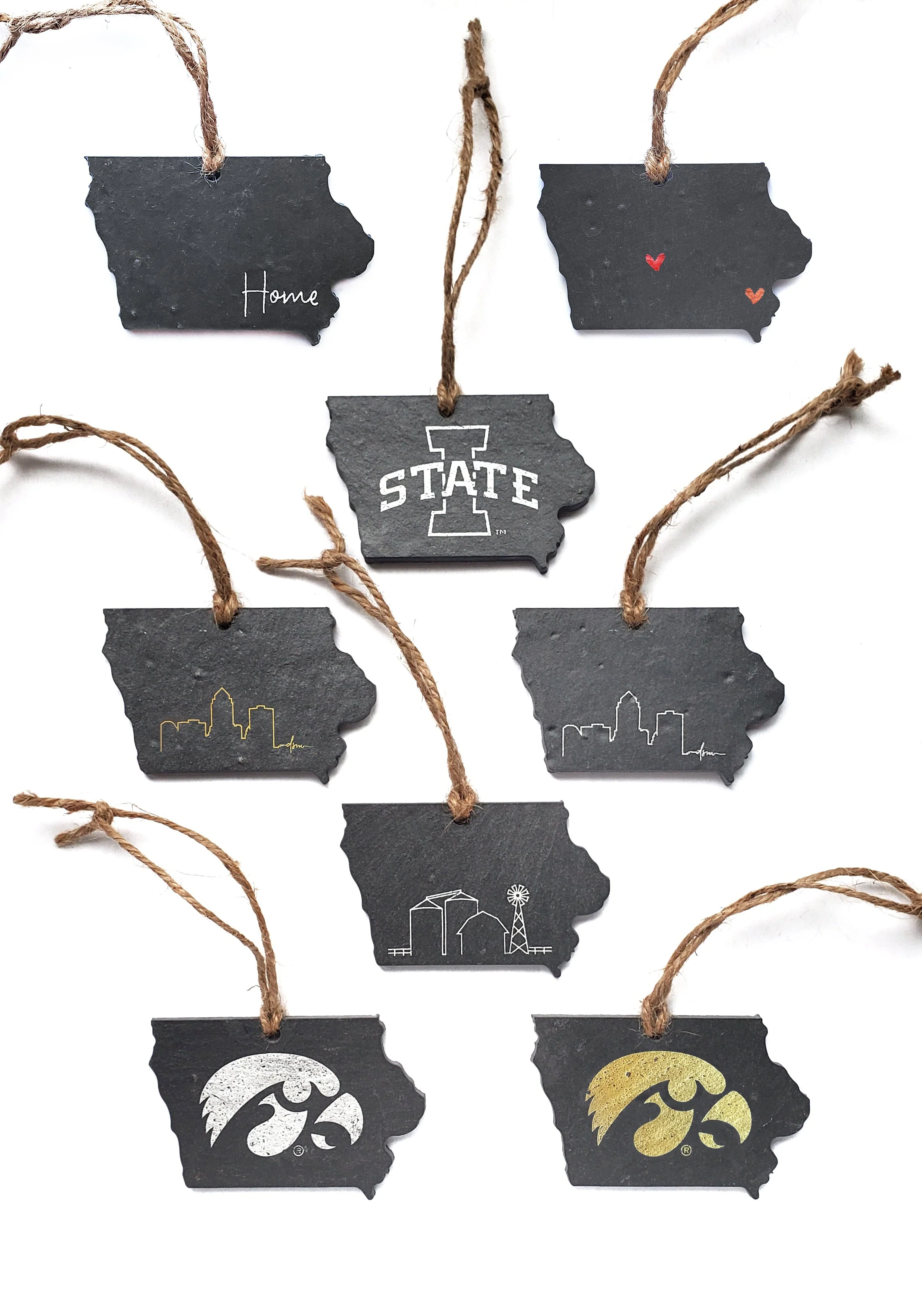 Iowa State Cyclones I-State Slate Ornament - Image 9
