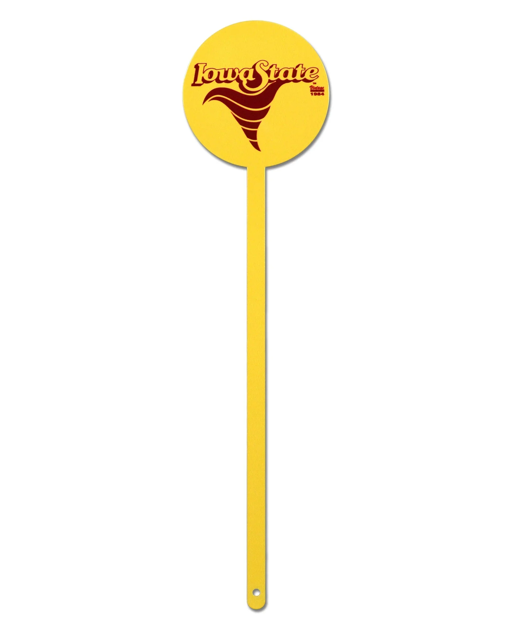 Iowa State Cyclones Laser Cut Steel Garden Stake-1974 Vintage Cy Yellow