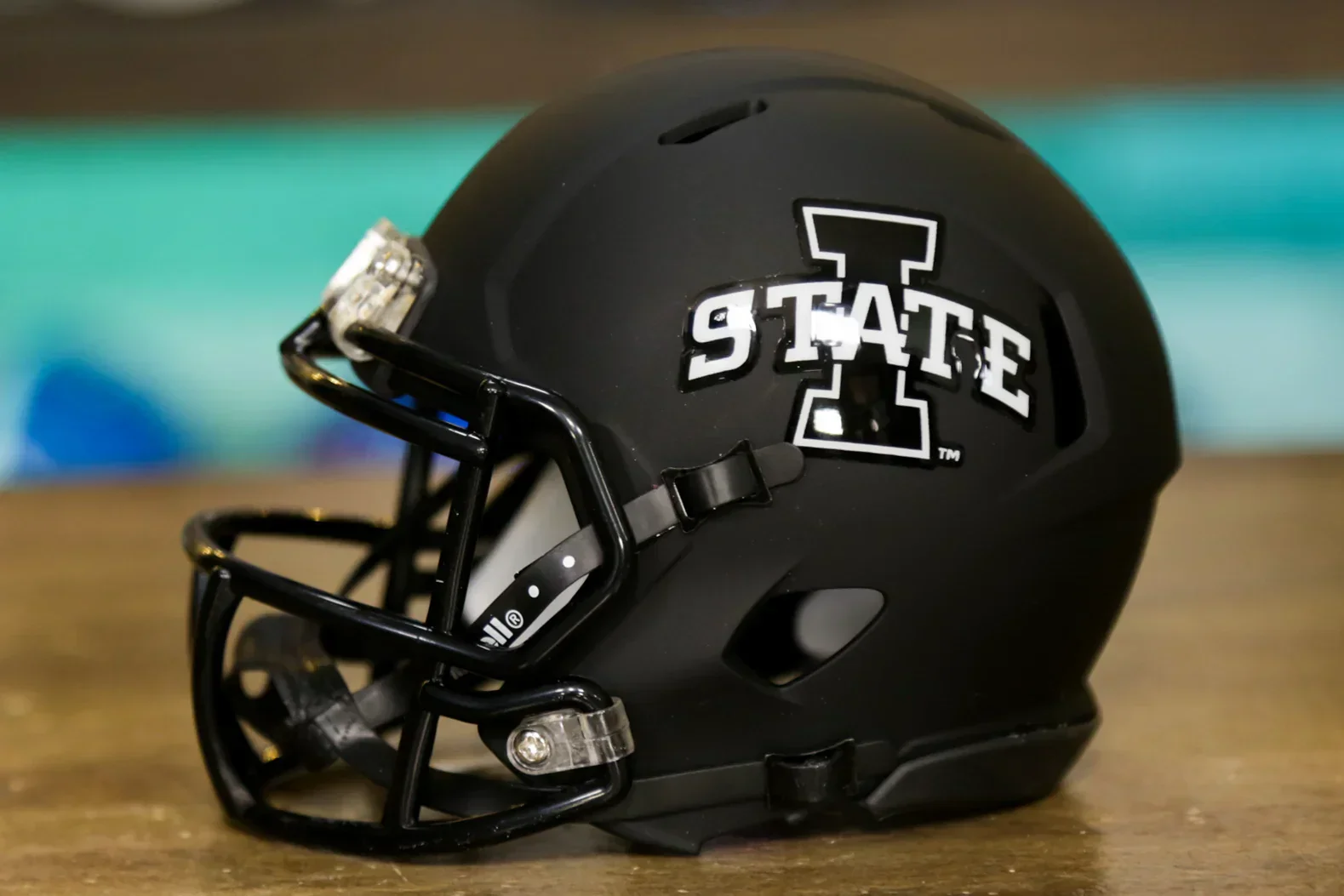 Iowa State Cyclones Riddell Speed Mini Helmet - Matte Black - Image 4