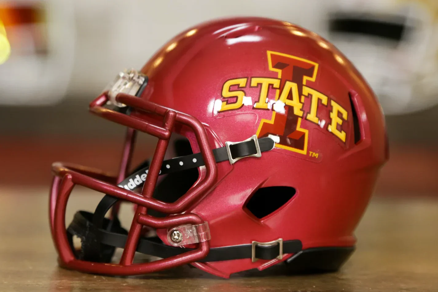 Iowa State Cyclones Riddell Speed Mini Helmet - Red I State - Image 3