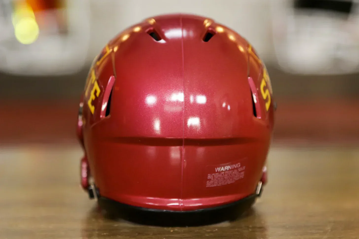 Iowa State Cyclones Riddell Speed Mini Helmet - Red I State - Image 4