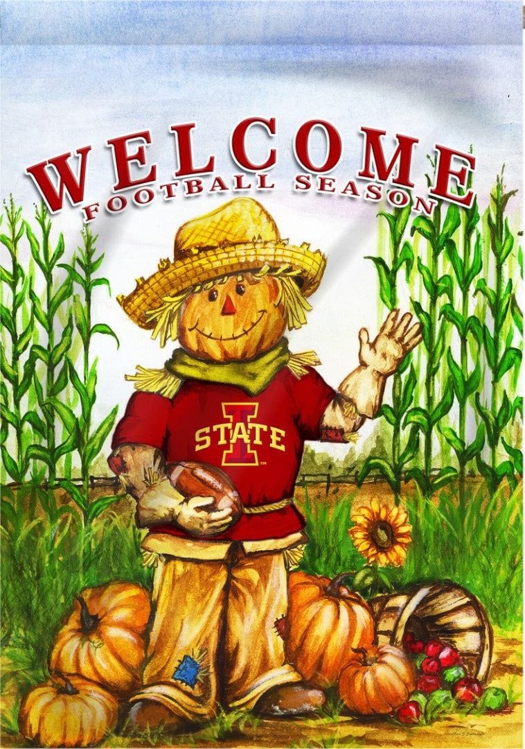 Iowa State Flag 2 Sided Scarecrow Welcome Football Season Banner