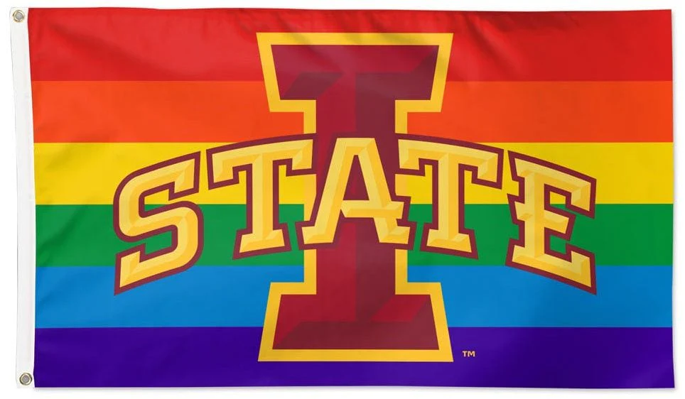 Iowa State Flag 3x5 Pride Rainbow