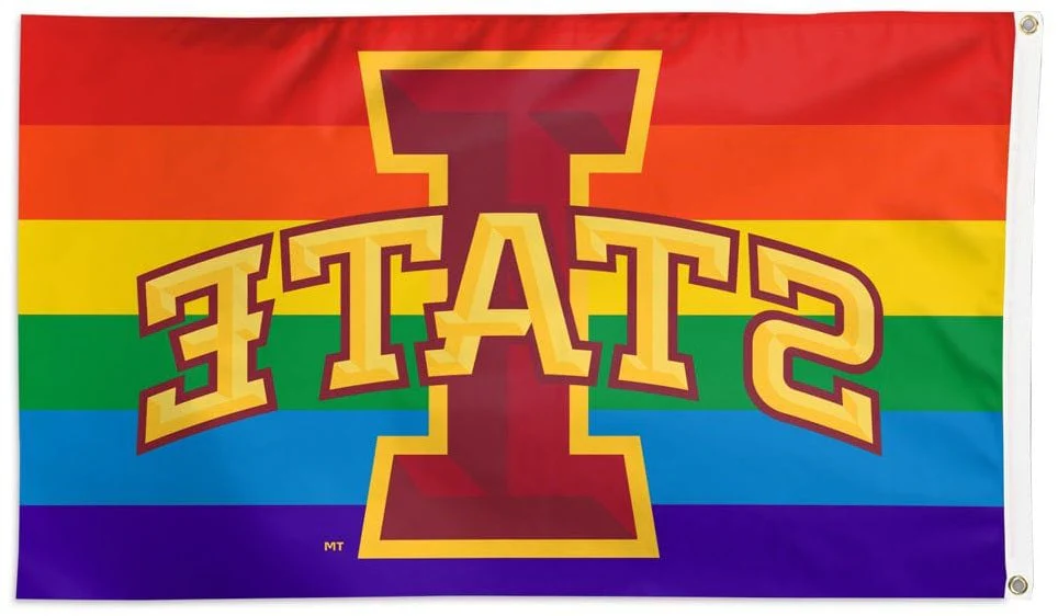 Iowa State Flag 3x5 Pride Rainbow - Image 2