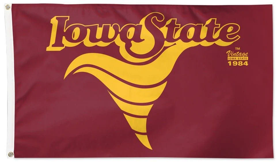 Iowa State Flag 3x5 Vintage Cyclone Logo 2 Sided