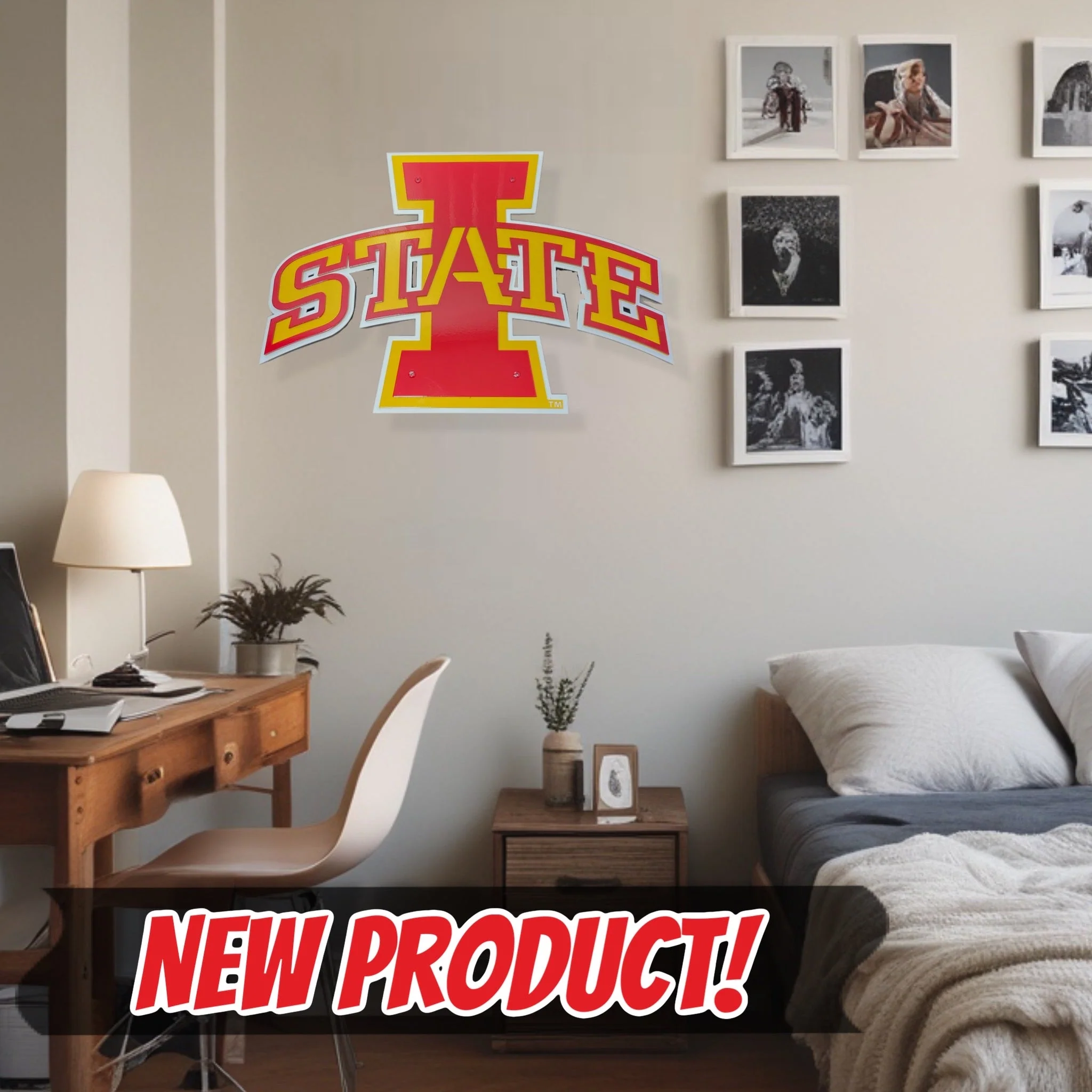 Iowa State "I" with "State" Dorm Room Size - Image 4