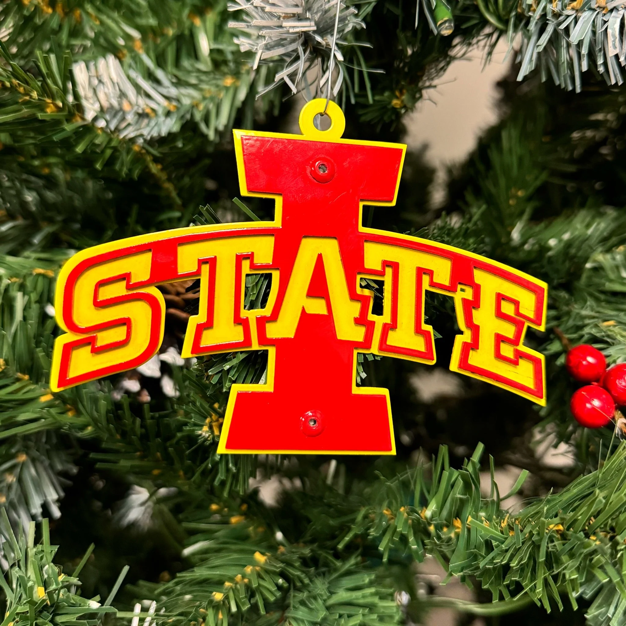 Iowa State "I" with "State" Ornament/Magnet