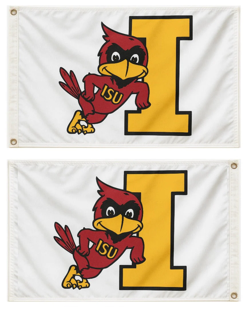 Iowa State Leaning Cy 2 Sided Flag 3x5