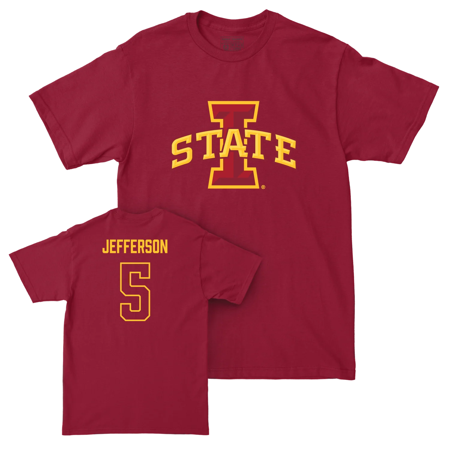 Iowa State Men's Basketball Cardinal Legacy Tee - Joshua Jefferson | #5
