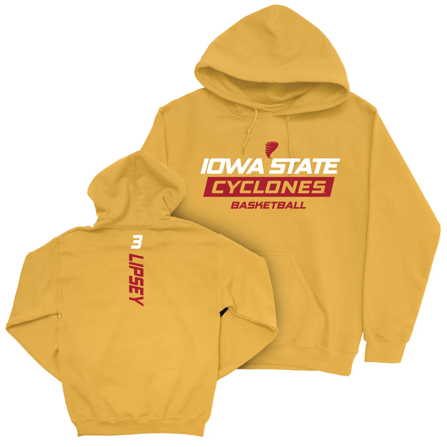 Iowa State Men's Basketball Gold Rush Hoodie - Tamin Lipsey | #3