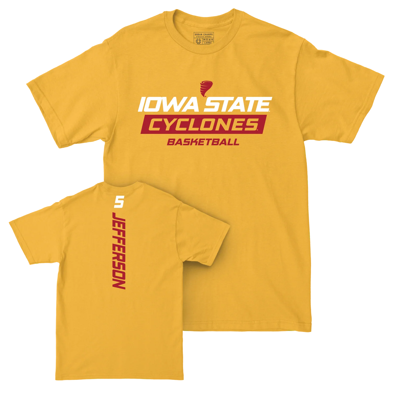 Iowa State Men's Basketball Gold Rush Tee - Joshua Jefferson | #5