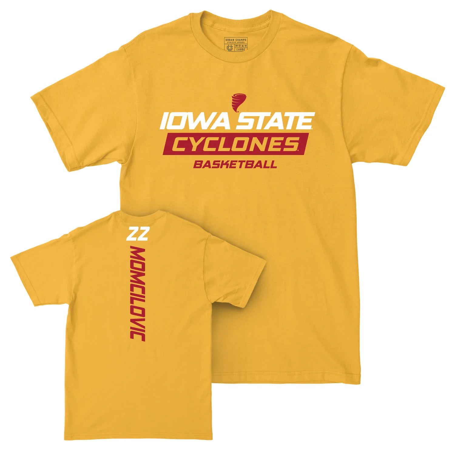 Iowa State Men's Basketball Gold Rush Tee - Milan Momcilovic | #22