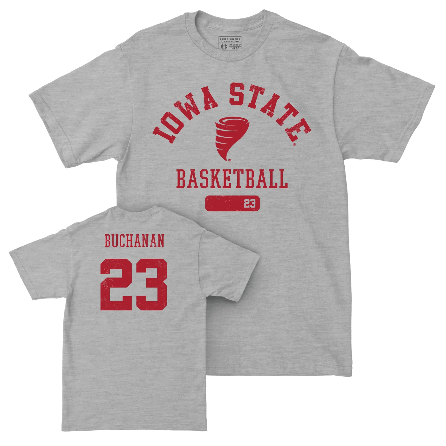 Iowa State Men's Basketball Sport Grey Varsity Tee  - Blake Buchanan
